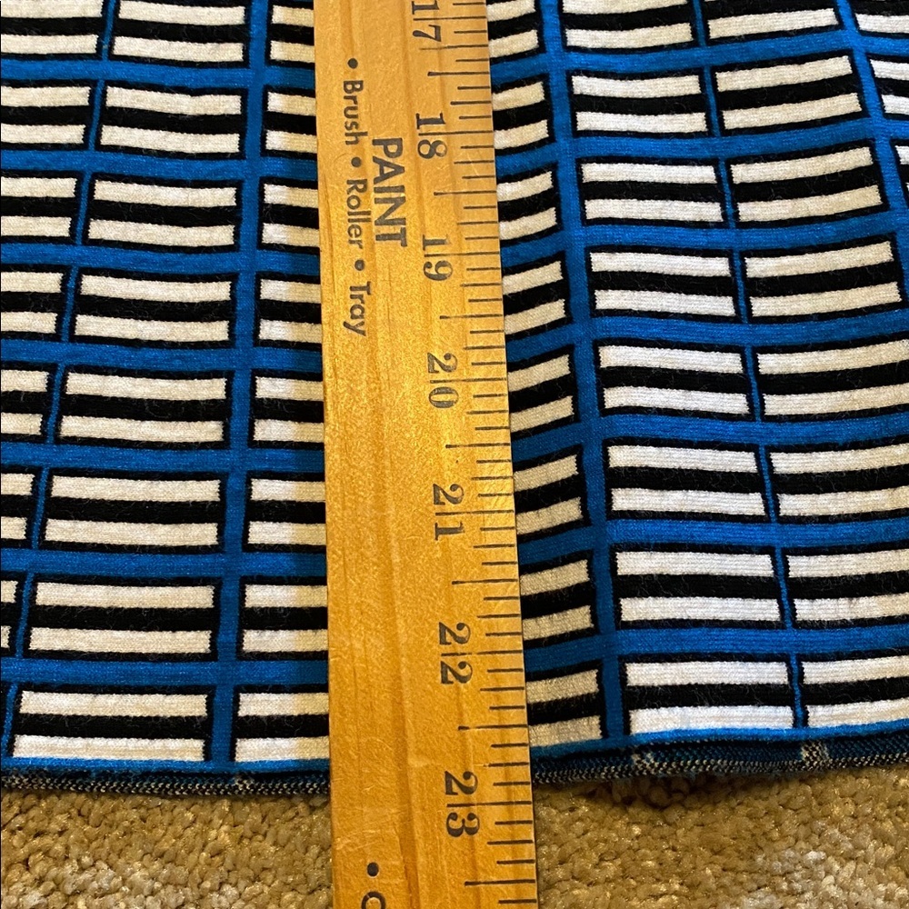Per Se 2 Piece Matching Set Pull On Skirt & Tank Top Stretchy Blue Black Geo M - Picture 4 of 10